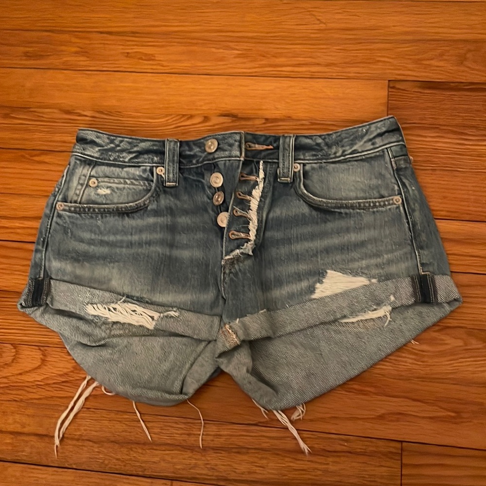 Free people denim shorts.